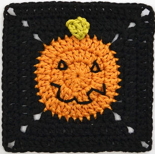 Carré au crochet de citrouille