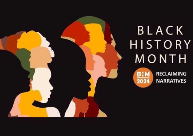 Earthy multi-coloured graphic for Black History Month 2024