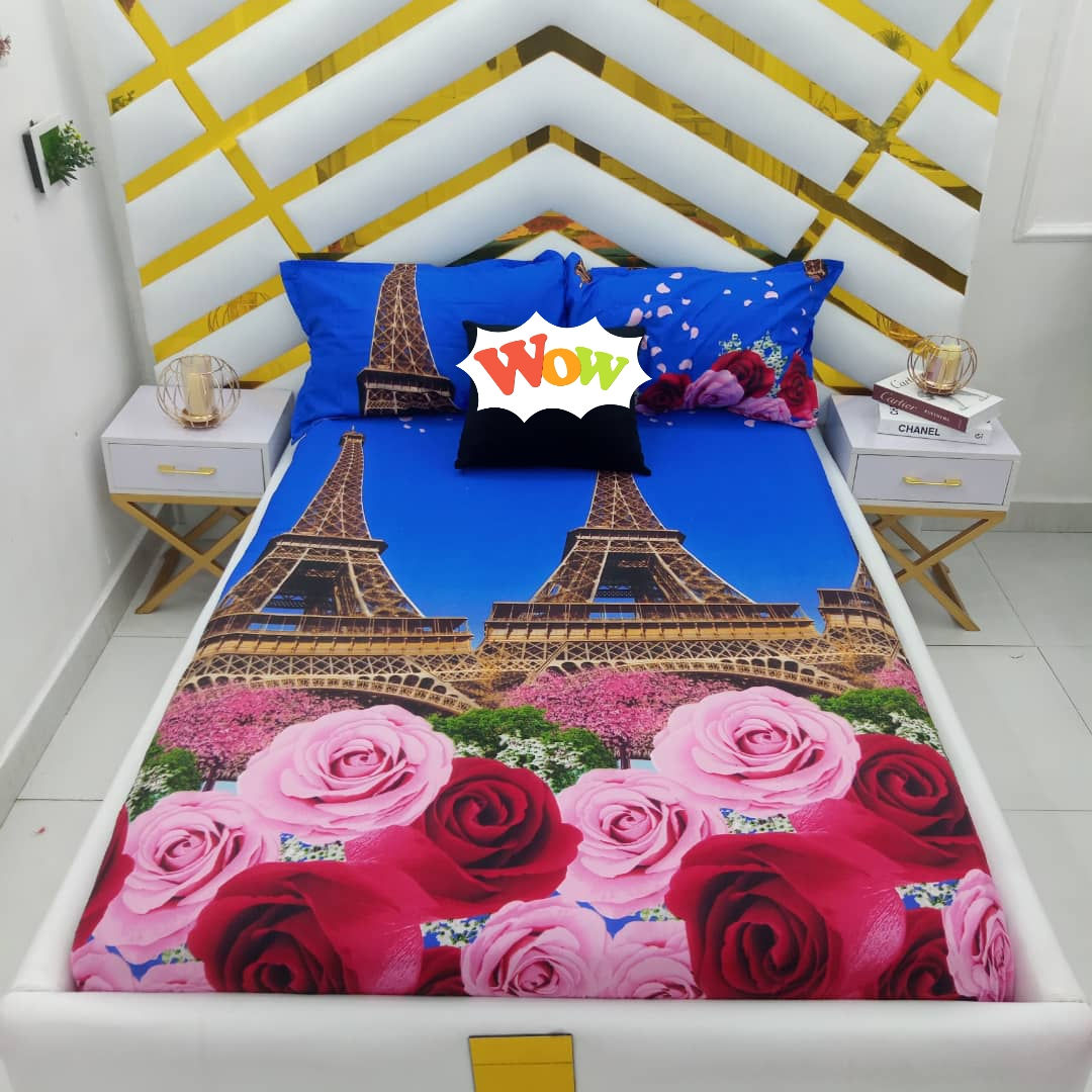 King size bedsheet with 4 pillows case (set)