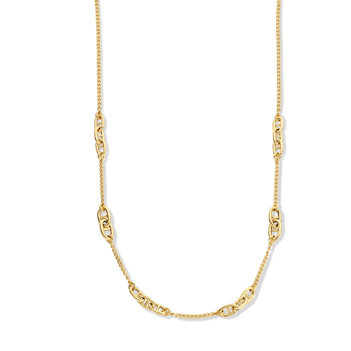 Collier Argent Plaqué or mailles "Hermès" Naiomy