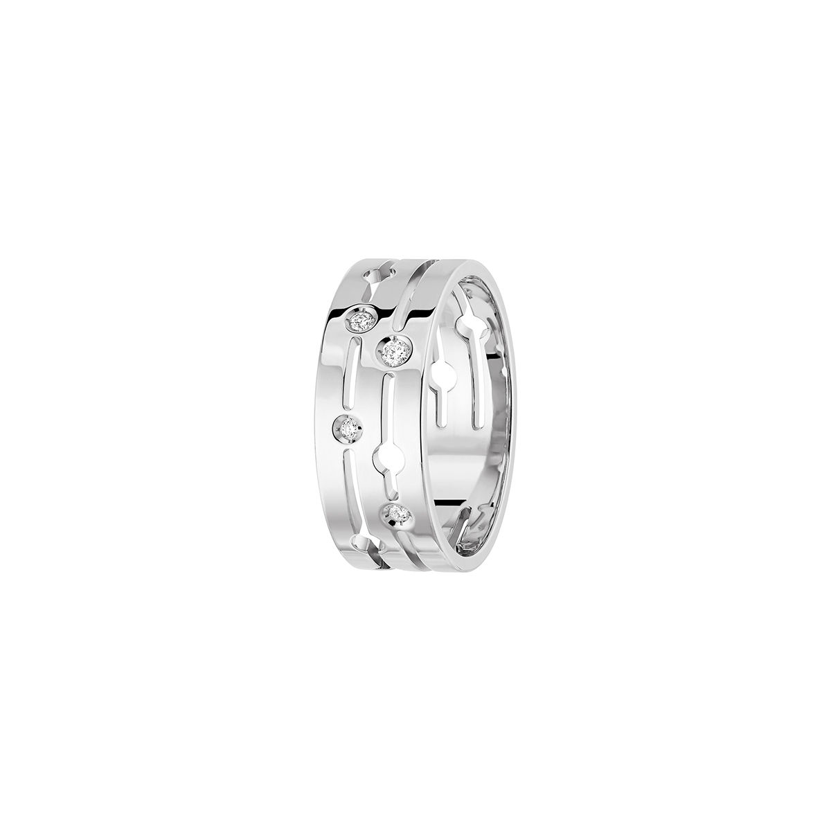 Bague "Pulse" or blanc 18Kt et diamants Dinh Van