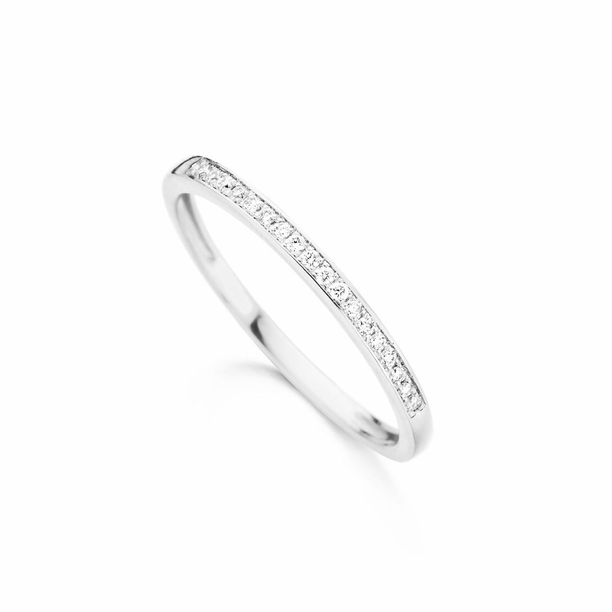 Demi-alliance brillants en or blanc Beheyt