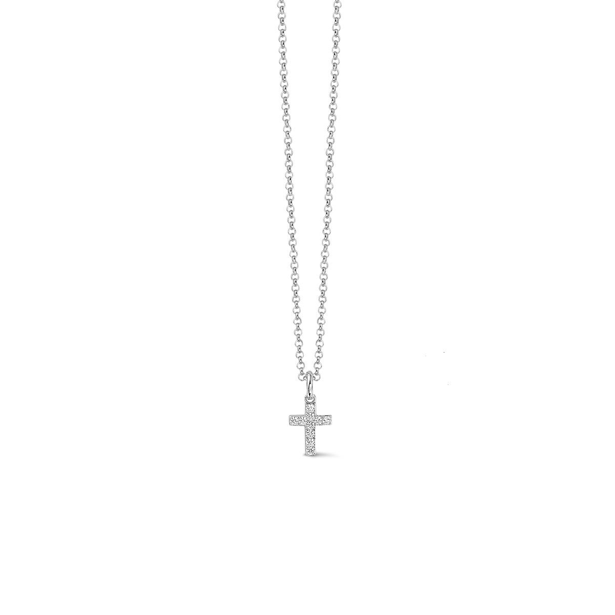 Collier Orage Teenz T404 en argent rhodié et oxydes de zirconium