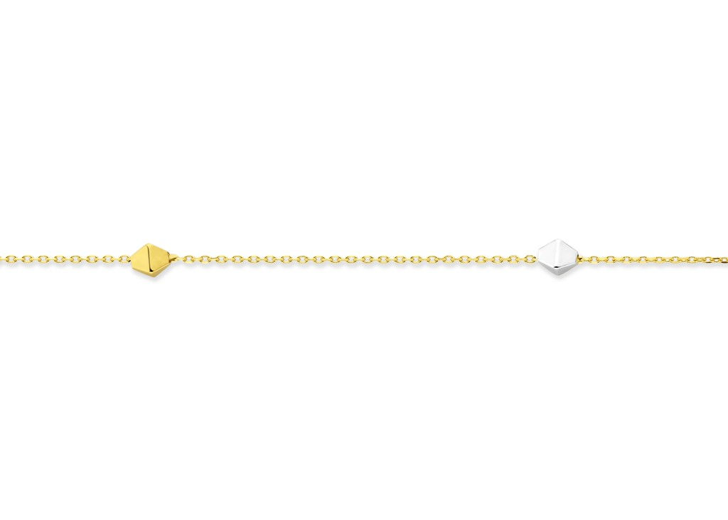 Bracelet motifs Losanges en or jaune et or blanc 18Kt PIGOU