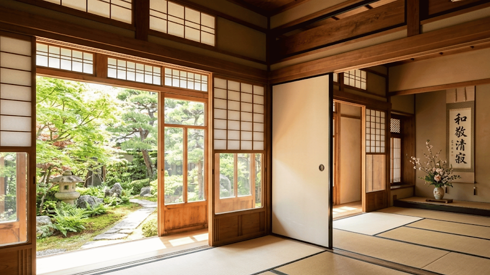 japanese house with tatami rooms.