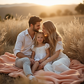 photo d'une petite famille en lumière naturelle