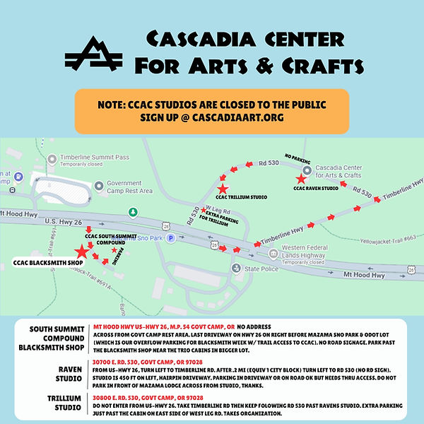 Map of CCAC studio locations