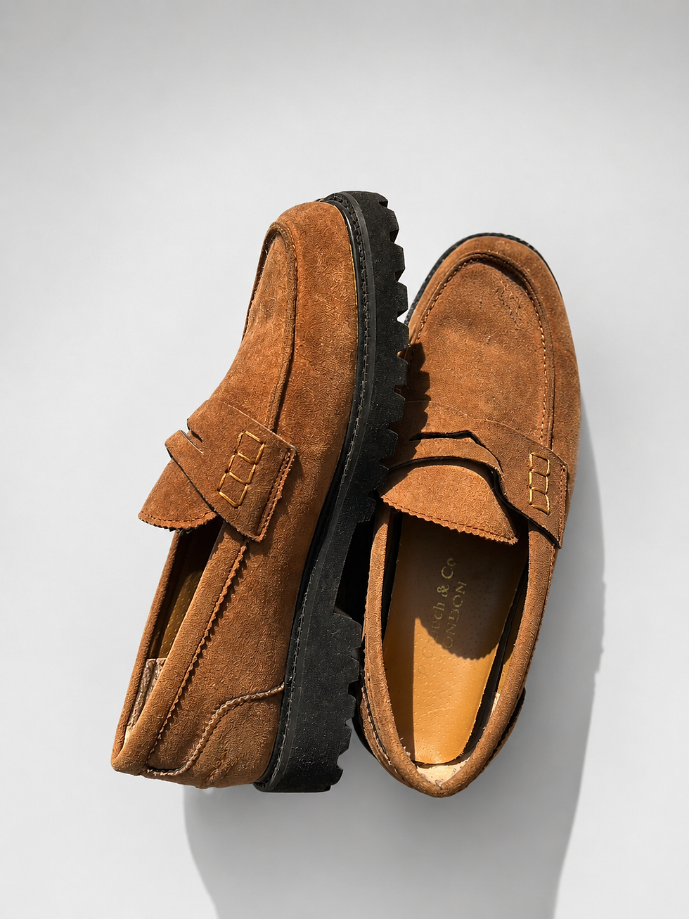 Thumbnail: P. Crouch & Co Suede Loafers – UK 6