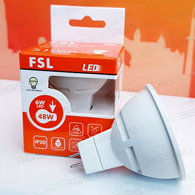 Thumbnail: MR16 Lampadina LED - 6W 3000K 500LM 38º CRI80 DC 12V