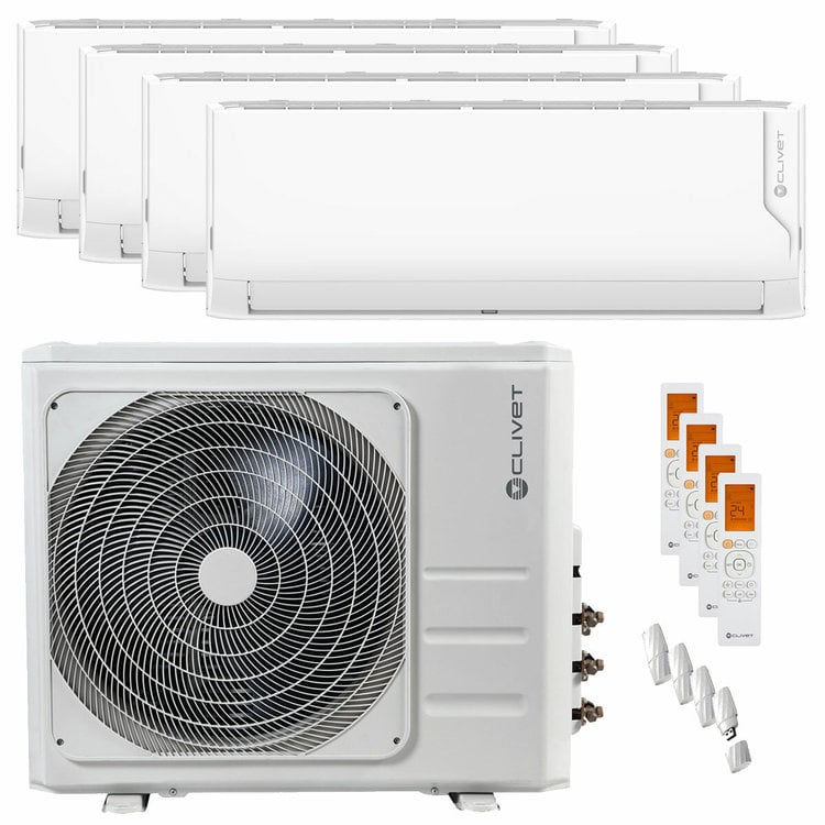 Miniatura: Condizionatore Clivet Cristallo 2 quadri split 9000+9000+12000+12000 BTU inverte