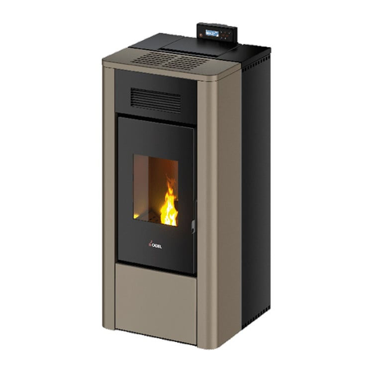 Thumbnail: Stufa a pellet Idro River 16 CADEL light bronze 16,2 kW ad acqua con wifi