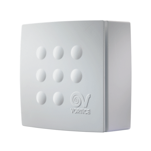 Thumbnail: Aspiratore centrifugo Vortice VORT QUADRO Micro 80 T da condotto con Timer Ø 80 