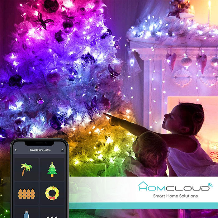 Miniatura: Stringa di 200 Luci decorative Smart a Led RGB-IC Wi-Fi+Bluetooth 20M