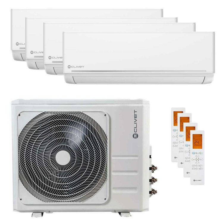 Miniatura: Condizionatore Clivet EZCool quadri split 9000+9000+12000+18000 BTU inverter A++