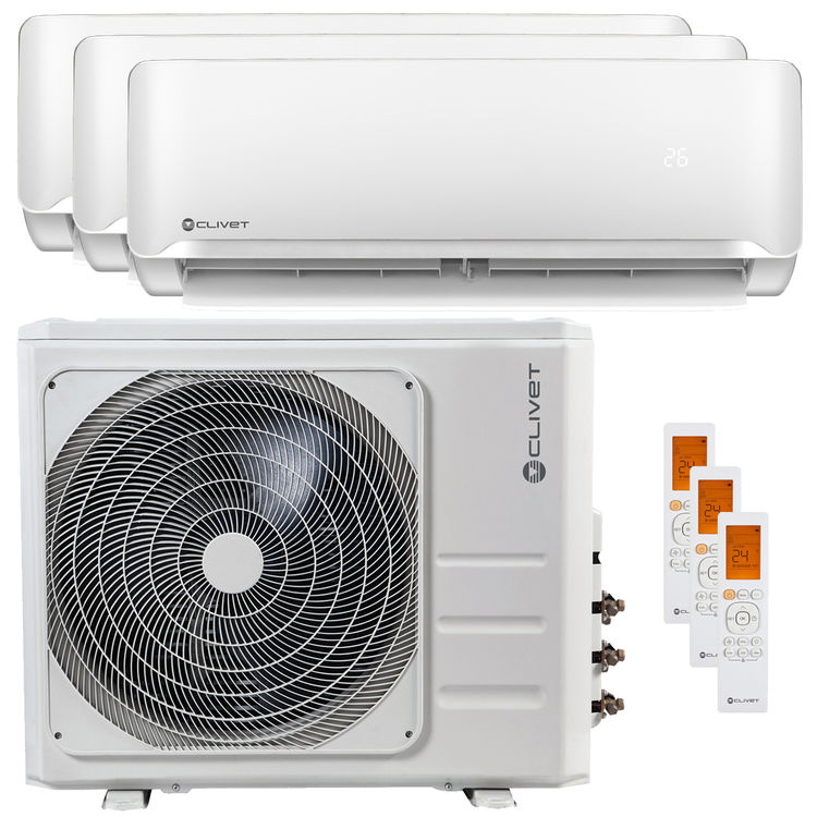 Miniatura: Condizionatore Clivet Essential 2 trial split 9000+12000+24000 BTU inverter A++ 