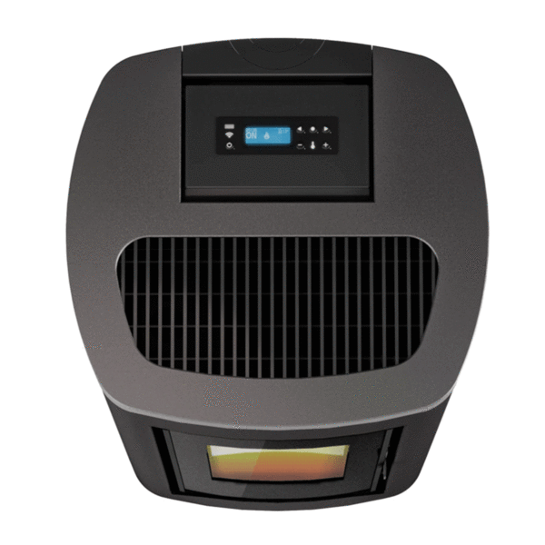 Thumbnail: Stufa a pellet Cadel Eclipse Plus 11 10,5 kW ad aria canalizzata WiFi Titanium