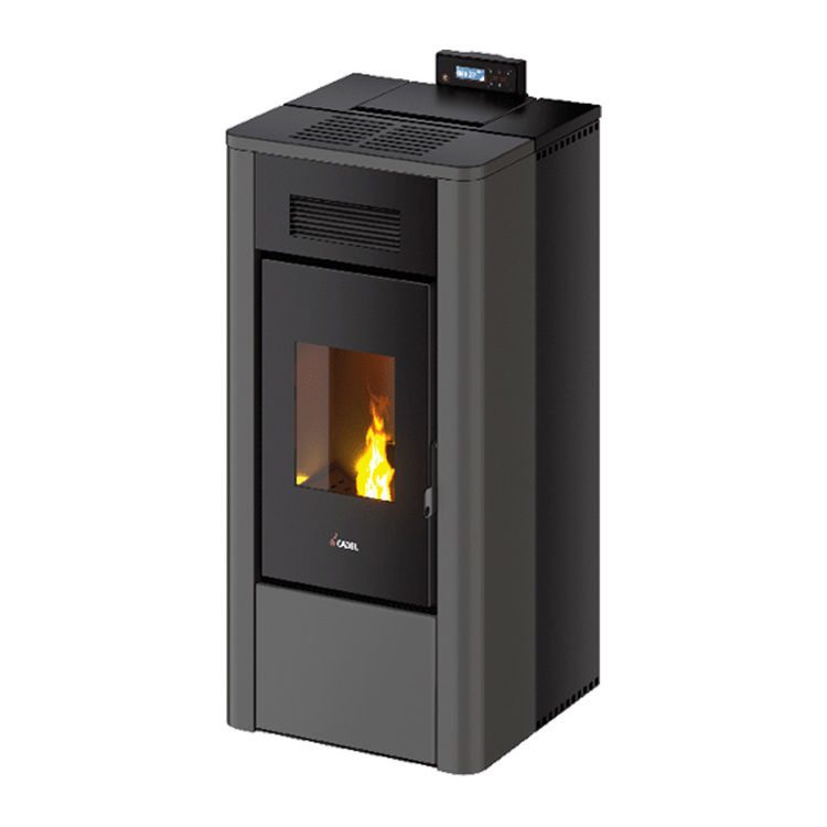 Thumbnail: Stufa a pellet Idro River 23 CADEL antracite 22,8 kW ad acqua con wifi