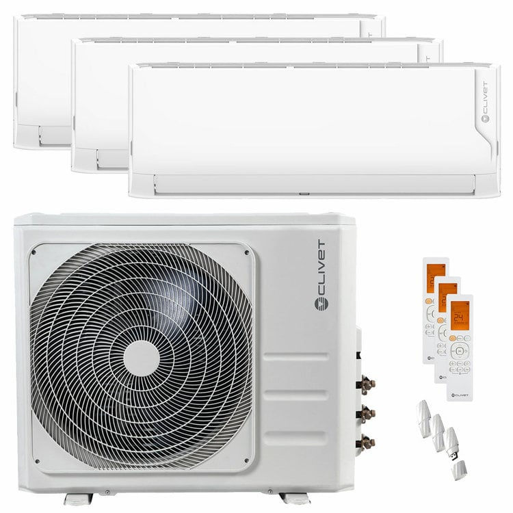 Miniatura: Condizionatore Clivet Cristallo 2 trial split 12000+12000+24000 BTU inverter A++
