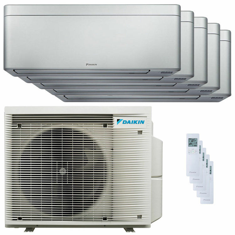 Miniatura: Condizionatore Daikin Stylish Silver penta split 7000+9000+9000+9000+18000 BTU i