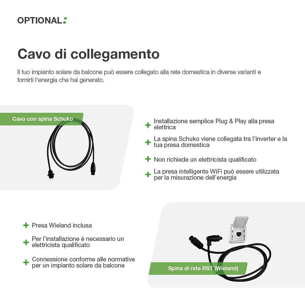 Thumbnail: Centrale elettrica a balcone Basic 900/800 nero bifacciale