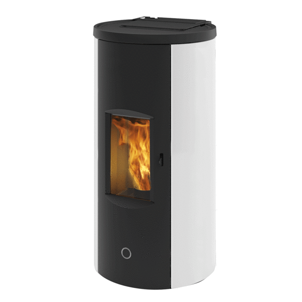 Stufa a pellet EK63 LIKE80 - gruppo Edilkamin - 7,6 kW ad aria Bianco perla