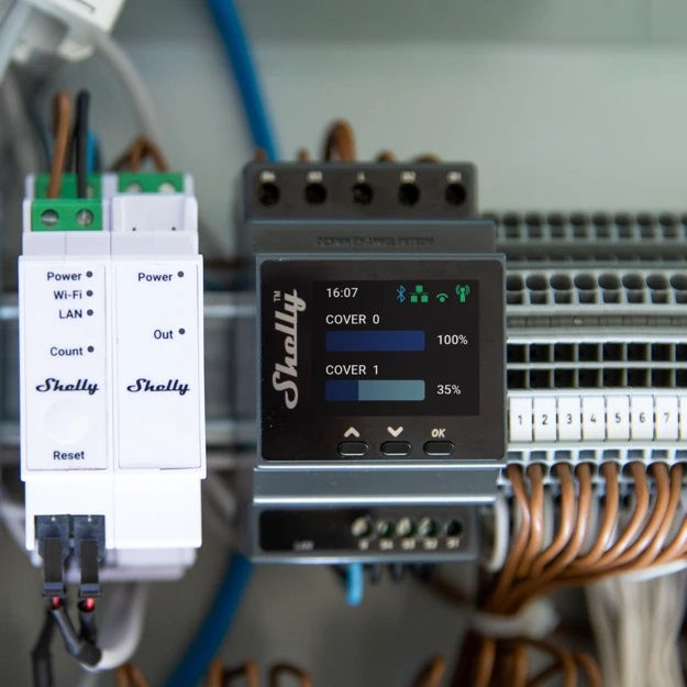 Miniatura: Shelly Pro Dual Cover/Shutter PM-Controllo PRO tapparell +PM