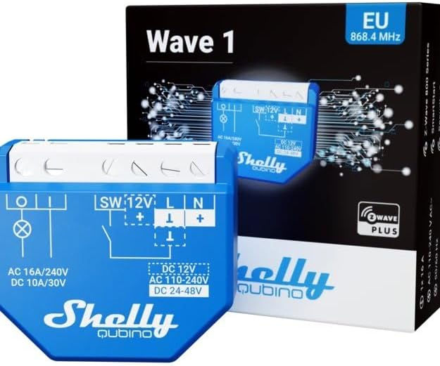 Miniatura: Shelly Qubino Wave 1 - AC/DC + Contatto Pulito