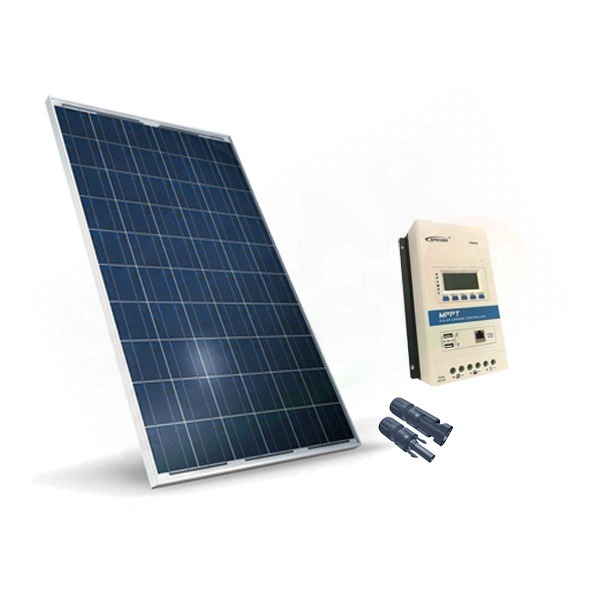 KIT SOLARE BASE 280W 12V – MODULO FOTOVOLTAICO 280W E REGOLATORE 20A MPPT