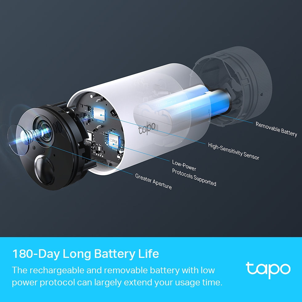Miniatura: Kit Telecamere Smart C400 wire-free wi-fi a batt +hub Tapo