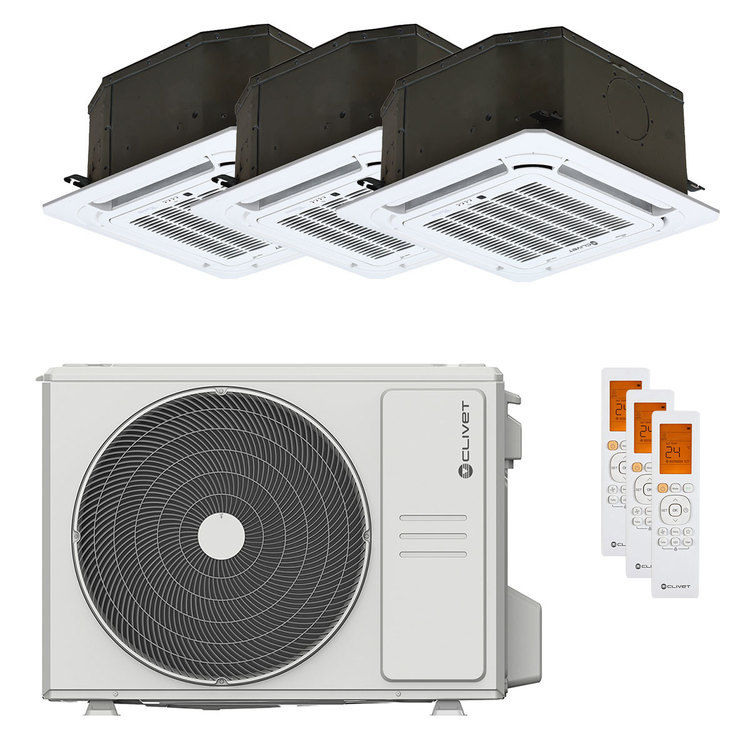 Miniatura: Condizionatore Clivet BOX 2 650x650 cassetta 4 vie trial split 12000+12000+12000