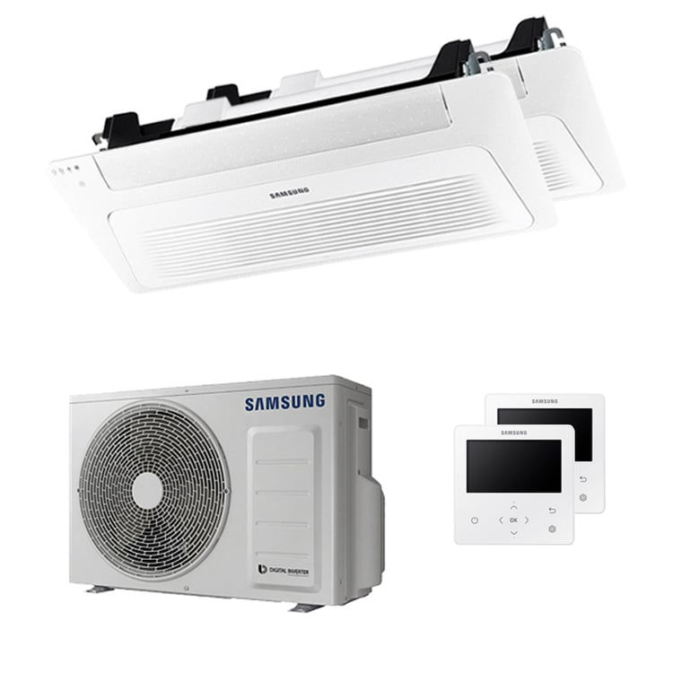 Miniatura: Condizionatore Samsung Cassetta WindFree 1 Via dual split 9000+9000 BTU inverter