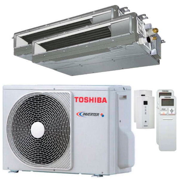 Condizionatore Toshiba Canalizzabile U2 dual split 7000+7000 BTU inverter A++ un