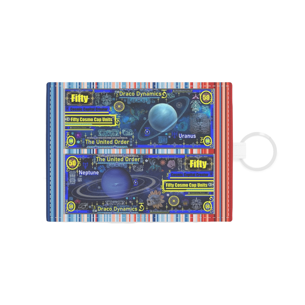 Blue Draco Unit, Saffiano Leather Card Holder