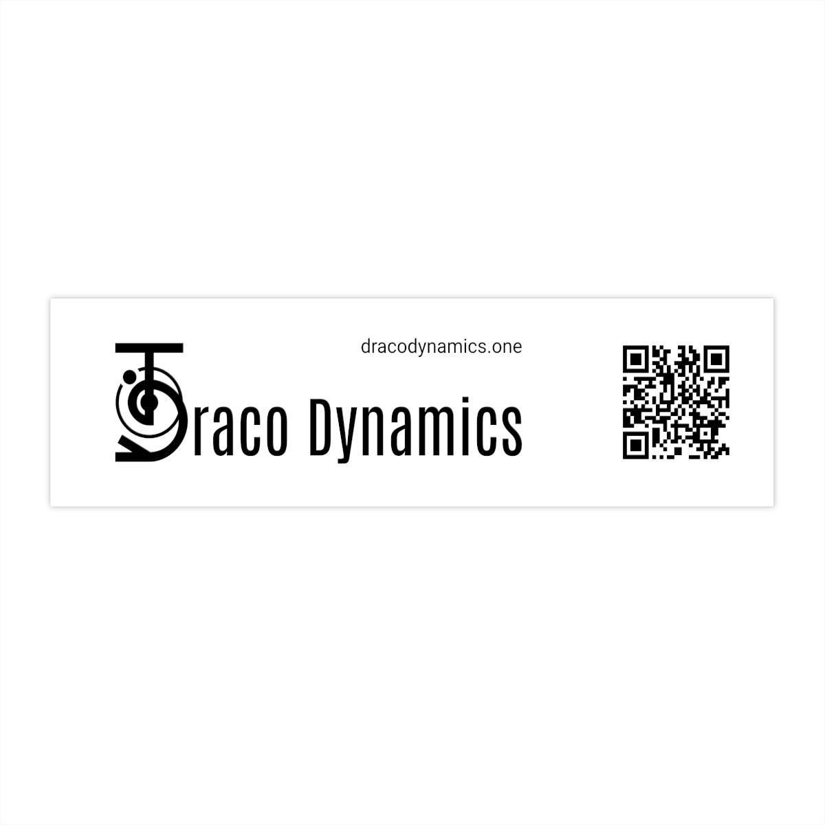 White, Draco Duality (QR) Bumper Sticker 