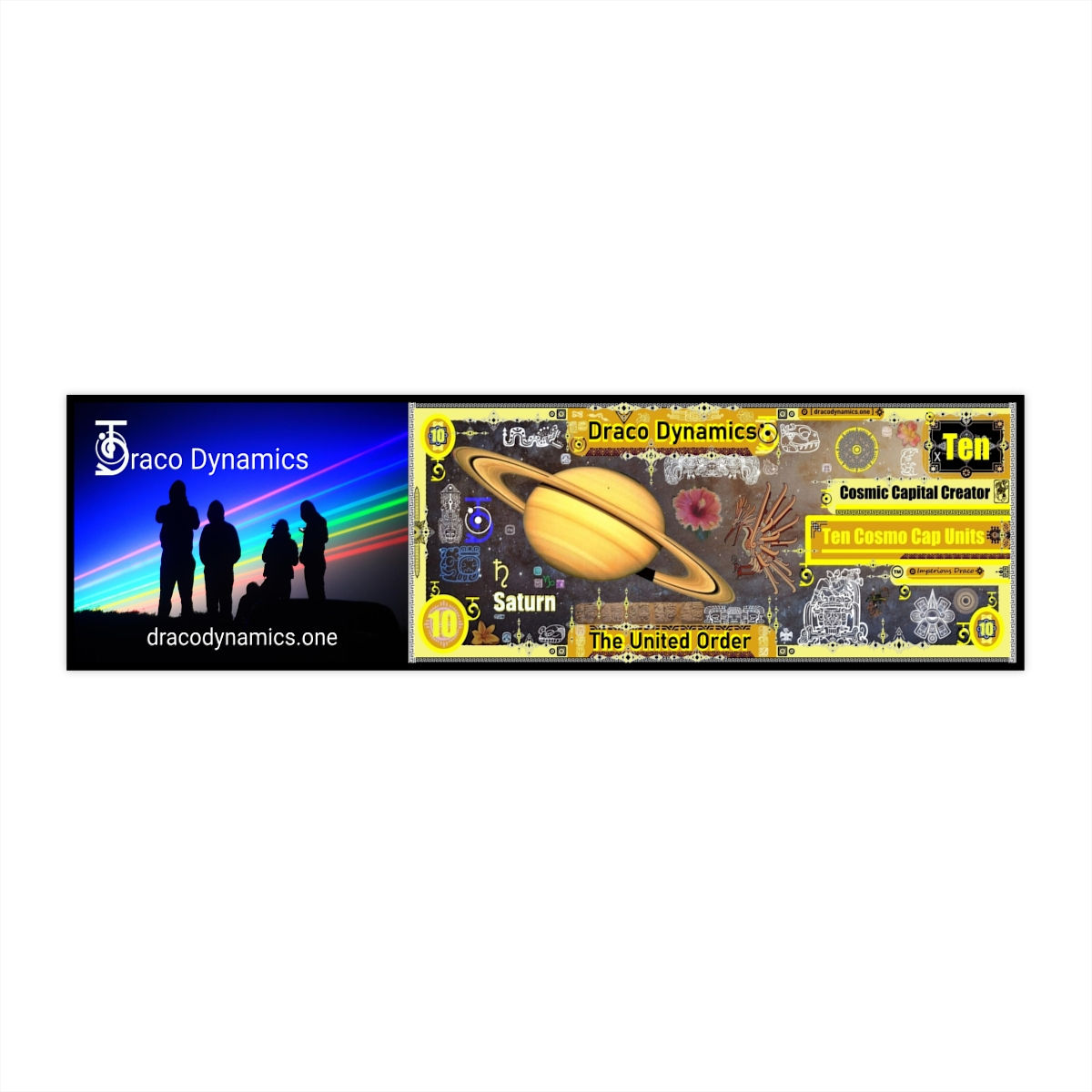 (Saturn) Yellow Draco Units Bumper Sticker