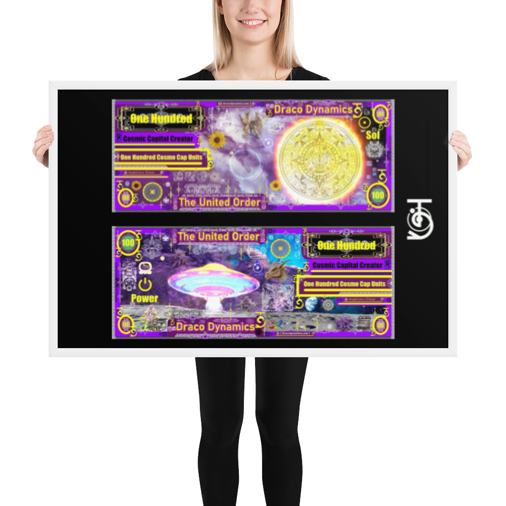 Purple Draco Dynamics Cosmo Unit, Framed photo paper poster