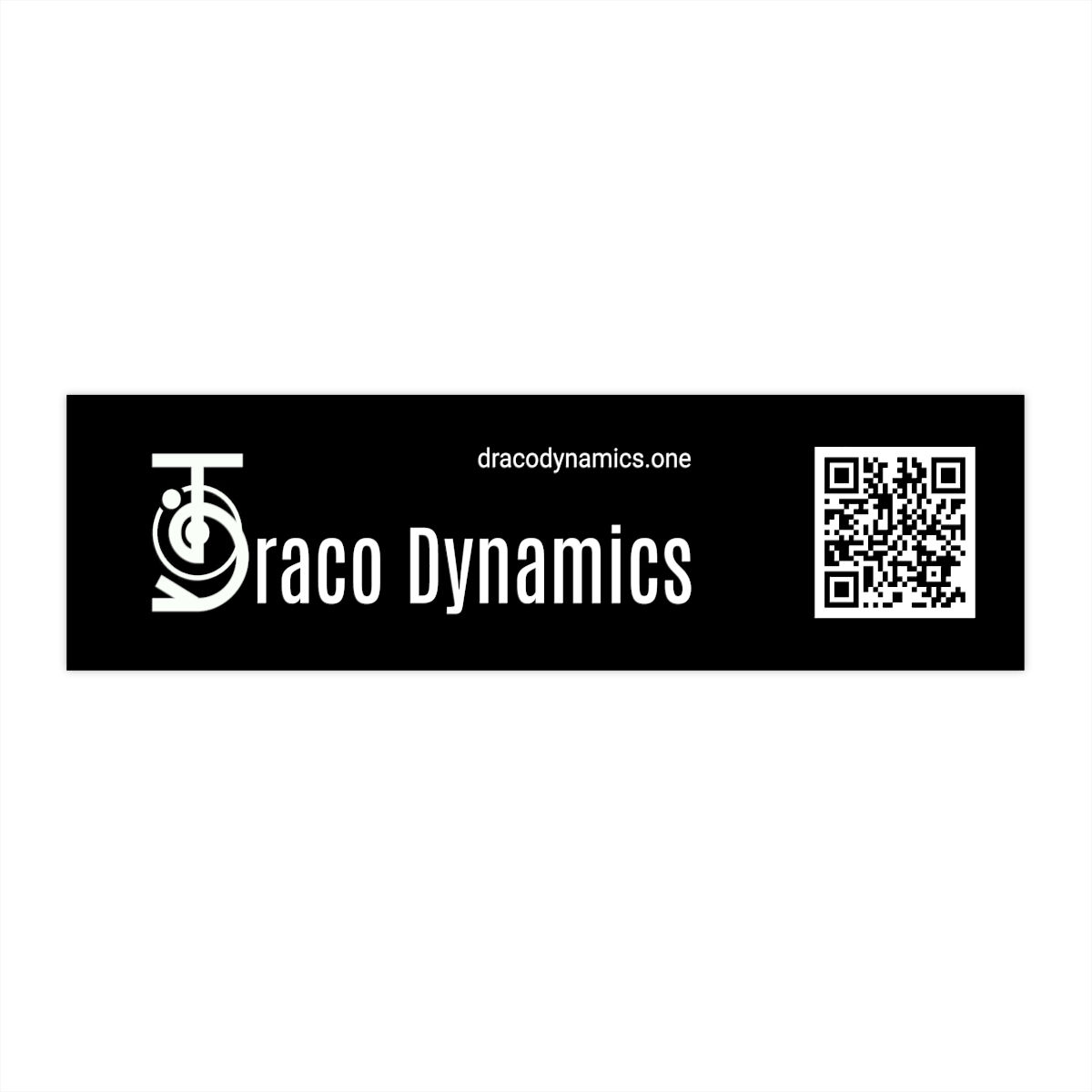 Black, Draco Duality (QR) Bumper Sticker