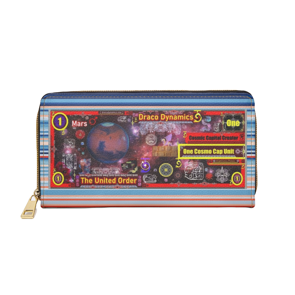 Red Draco Unit Zipper Wallet