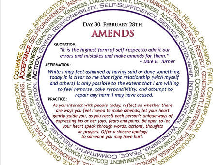 Day 30: Making Amends