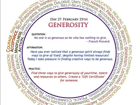 Day 27: Generosity