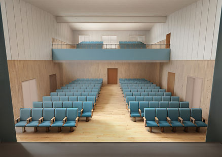 Pioraco, veduta di progetto del Cinema