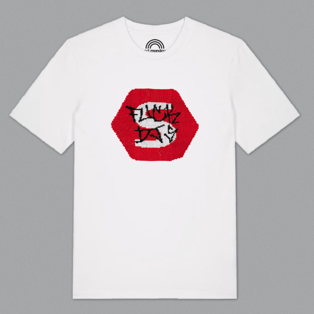 S TOG // WHT TEE // STITCH STI6KER