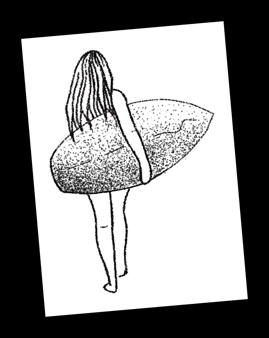 Woman Gar Surf 001 – Tattoo Design – Bob Petra