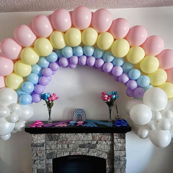 Gender Reveal Rainbow Garland