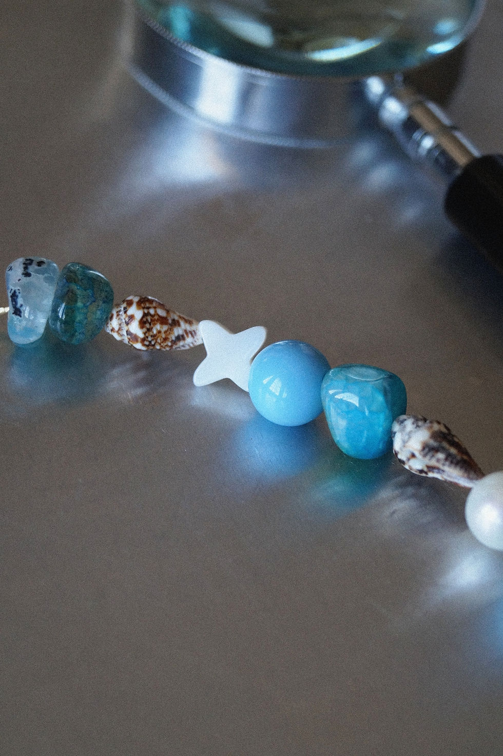 Miniatura: Pulsera Deriva Celeste Oro