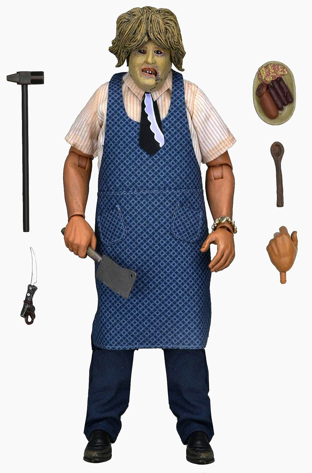Texas Chainsaw Massacre Leatherface with Old Lady Mask Clothed Action Figure