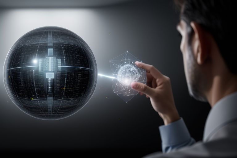 A man managing risk with AI