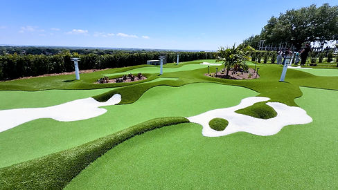Custom mini golf course design for a commercial hospitality property