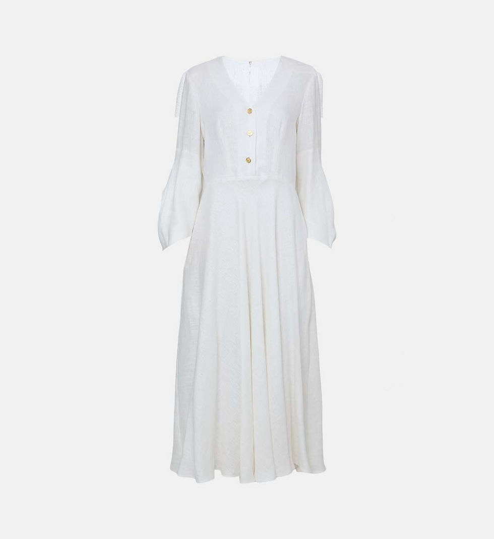 Savanna – Linen Draped Midi Dress
