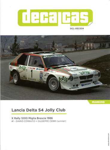 Jolly Club Racing Jolly Club Lancia Delta Rally 1000 Miglia 1986 | Paints Models & More